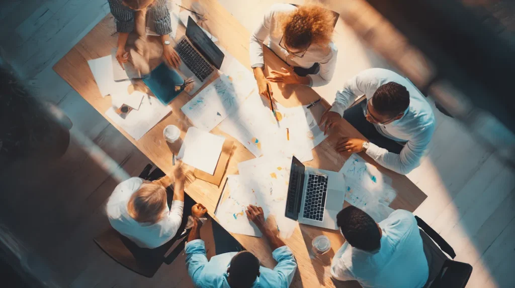 현대 비즈니스 환경에서 협업하는 팀원들 - 팀워크와 협력의 중요성