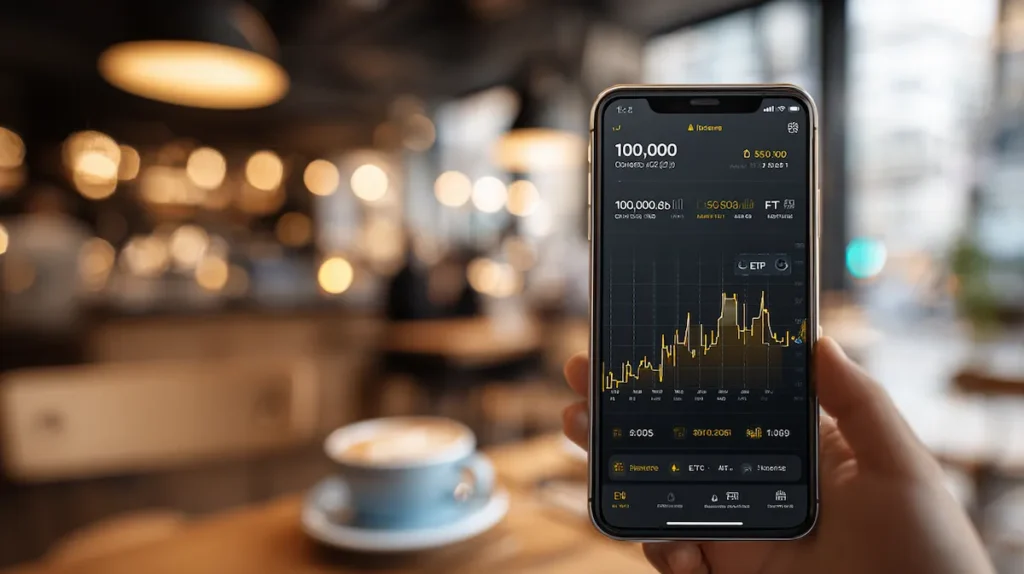 스마트폰 투자 앱으로 소액 자동 투자하는 모습 - 2026년 현대적 티끌 모으기 시스템